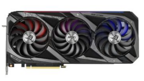 Asus Rog Strix GeForce RTX 3070 Ti 8GB GDDR6X Graphics Card, 6144 Cuda Cores, 19 Gbps, PCI Express 4.0 Bus, 256 Bit, 1800 MHz Boost Clock, OpenGL 4.6, HDMI, Displayport | 90YV0GW1-M0NA00