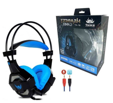 Headset KP-417 Stereo Wired Gaming Over Ear Headphone , -40dB +- 3dB Sensitivity, Deep Bass