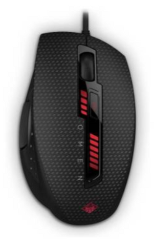 HP X9000 OMEN Mouse, Gaming Mouse, Ambidextrous, Wired USB, Black - J6N88AA | HP-M-OMEN-X9000-BLK
