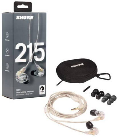 Shure In-Ear Audio Monitor - Clear | SE215-CL-EFS