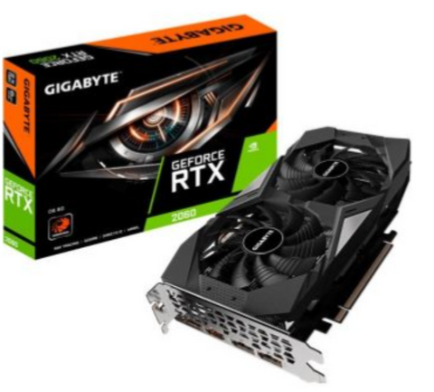 Gigabyte GeForce RTX™ 2060 D6 6G - GeForce RTX™ 2060, 6 GB GDDR6, 192 bit, PCI-E 3.0 x 16, Resolution 7680x4320, ATX, DisplayPort 1.4 *3, HDMI 2.0b *1 Graphics Card | GV-N2060D6-6GD