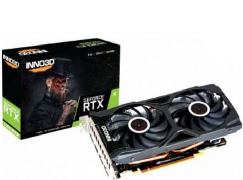 Inno3D GeForce RTX 2060 Super Twin X2 OC 8GB GDDR6 Gaming Graphics Card, 2176 Cuda Cores, 1665 Mhz, 14Gbps, 256-bit Memory Interface, PCI-E 3.0 X16, HDMI, Displayport | N206S2-08D6X-1710VA15L
