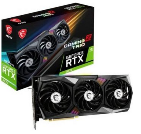 MSI GeForce RTX 3070 Gaming Z Trio LHR 8GB GDDR6 Graphics Card, 256-bit Memory Bus, DisplayPort x 3 (v1.4), HDMI x 1PCI Express® Gen 4 | 912-V390-264