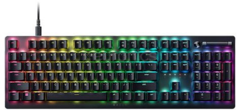 Razer DeathStalker V2 Gaming Keyboard, Low-Profile Optical Switches, Linear Red, Ultra-Durable Coated Keycaps, Aluminum Top Plate, Multi-Function Roller & Media Button, Chroma RGB | RZ03-04500100-R3M1