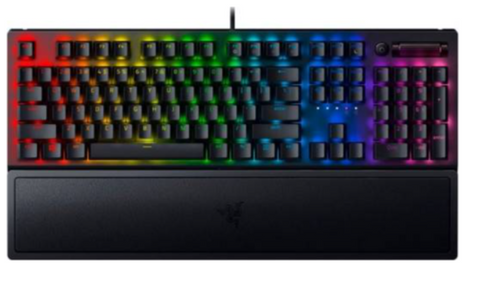 Razer BlackWidow V3 Mechanical Gaming Keyboard, Silent Linear, Yellow Mechanical Switches, Chroma RGB Lighting, Programmable macro Functionality | RZ03-03541900-R3M1
