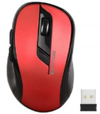Promate 2.4GHz Wireless Ergonomic Optical Mouse, Precision Tracking, Plug & Play, 10m Working Range, Black | Clix-7.Black