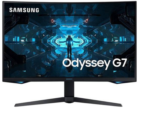 Samsung 32'' Odyssey G7 WQHD 1000R Curved Gaming Monitor, 240Hz Refresh Rate,1ms Response Time, Nvidia G Sync& FreeSync, QLED, Black | LC32G75TQSMXUE