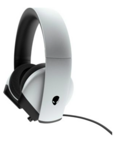 Dell Alienware 510H 7.1 Wired Gaming Headset, 3.5mm Jack, 32 Ohm Impedance, Frequency Response 20 - 40000 Hz, Uni-directional, Compatible with Windows, Lunar Light | AW510H-W-DAEM