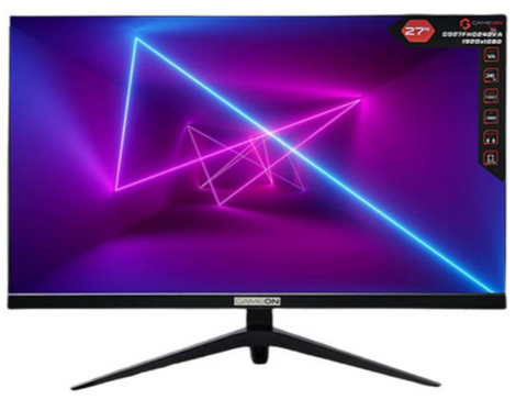 GameOn 27” QHD Gaming Monitor, 2560x1440 IPS Display, 165Hz Refresh Rate, 1ms Response Time, 16.7M Colors, AMD FreeSync, 240-300cd/m2 Brightness, Black | GO27QHD165IPS