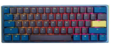 Ducky One 3 Mini Daybreak Wired Mechanical Keyboard, Brown Switch, Quack, 60% Hotswap RGB, Double Shot, PBT Keycap, USB 2.0 Interface, English Layout | DKON2161ST-BUSPDDBBHHC1