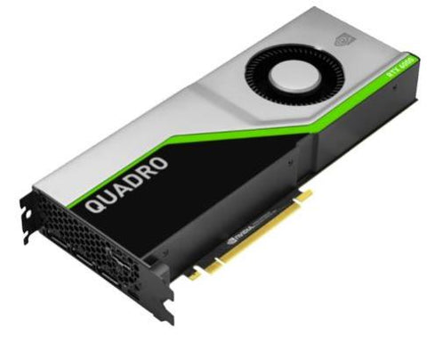 PNY Nvidia Quadro RTX 6000, 24 GB GDDR6 with ECC, CUDA Cores 4608, PCI Express 3.0 x16, NVLink, DisplayPort 1.4 (4) + VirtualLink