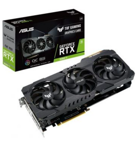Asus TUF Gaming GeForce RTX 3060 Ti V2 OC TUF-RTX3060TI-O8G-V2-GAMING 8GB GDDR6 Graphics Card, 256bit, 1750MHz, 2x HDMI, 3x DP (LHR) | 90YV0G1A-M0NA00