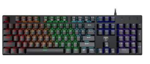 Generic Mechanical Gaming Keyboard, Classic Blue Switch, Anti-Ghost, RGB Backlight, Ultra-Slim, Full Keys Rollover, Wired USB For Windows Mac PC Gamer, RGB - Black | PTPC305ABUK