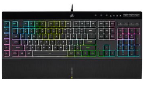 Corsair K55 RGB PRO XT RGB USB 3.0 Type-A Gaming Keyboard, 16.8 Million Colors, Wired | CH-9226715-NA