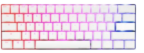 Ducky Channel One 2 Mini RGB Cherry Brown RGB Switch White One 2 Mini/Brown Switch/English/Seamless PBT Double shot, White keycaps/White top case white bottom case/RGB LED War | DKON2061ST-BARALWWT1