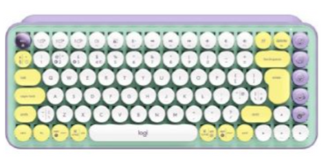 Logitech Pop Keys Wireless Mechanical Keyboard, With Customizable Emoji Keys, 10m Wireless Range, 3 Channels Easy-Switch, Bluetooth / USB Interface, US Intl Layout, Mint | 920-010736