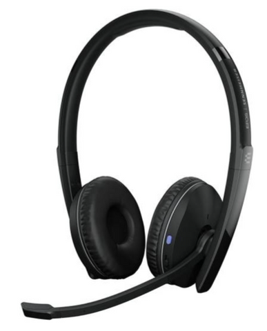 EPOS Sennheiser C20 Bluetooth Wireless Communication Headset with Microphone, 25m Range Headphones With Up to 27 Hours Battery Life & EPOS BrainAdapt Technology, Black | 1001146