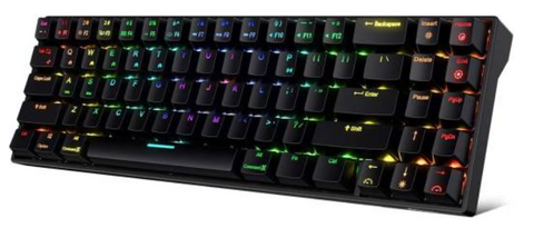 RK Royal Kludge RK71 Bluetooth RGB Mechanical Gaming Keyboard, With 71 Keys, Rechargeable Battery, Brown Switch, For Windows/Mac, Black | RK71