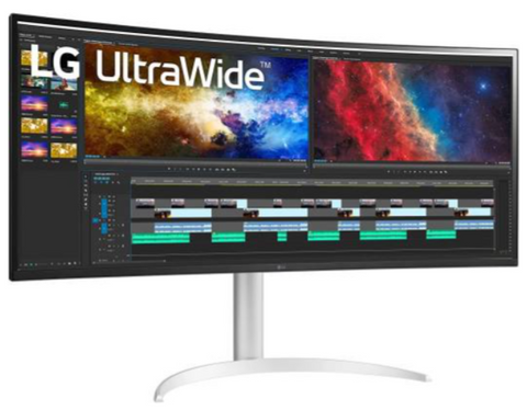 LG 38WP85C-W 38'' Curved UltraWide QHD+ IPS Monitor, 60Hz Refresh Rate, 5ms Gtg Response Time, With USB Type C, 21:9 Aspect Ratio, DCI-P3 95% Color Gamut, HDR 10, Black | 38WP85C-W