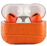 Merlin Craft Royal Collection Apple AirPod Pro Leather Calf Headphones - Alligator Orange | 641126312600