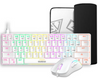 Gamdias Hermes E4 3-in-1 Gaming Combo with RGB Mechanical Keyboard Red Switch, RGB Ergonomic Gaming Mouse and Non-Slip Extended Gaming Mouse Mat with N-Key Rollover, White | GD-HERMES-E4-3-IN-1-COMBO