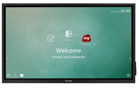 Viewsonic 65″ 4k Ultra HD IFP 20 Points Touch Screen Interactive Display Monitor, 3840x2160p Resolution, Ambient Light Sensor, Digital Signage Flat Panel, 6ms Response Time, Black | IFP 6530