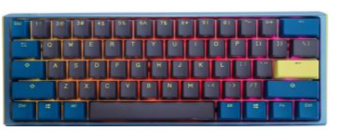 Ducky One 3 Mini Daybreak Wired Mechanical Keyboard, Cherry Red RGB Switch, Quack, 60% Hotswap, Double Shot, PBT Keycap, USB 2.0 Interface, English Layout | DKON2161ST-RUSPDDBBHHC1