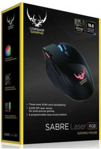 Corsair Gaming SABRE RGB Optical Gaming Mouse - Black | CH-9303011-AP / CH-9303011-NA
