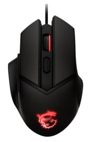 MSI Clutch GM20 ELITE S12-0400D00-C54 Black 6 Buttons 1 x Wheel USB 2.0 Wired Optical 6400 dpi Gaming Mouse | S12-0400D00-C54