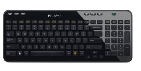 Logitech K360 Wireless USB Keyboard, Desktop Keyboard (Glossy Black) | 920-003078 - 920-003080
