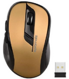 Promate 2.4GHz Wireless Ergonomic Optical Mouse, Precision Tracking, Plug & Play, 10m Working Range, Black | Clix-7.Black