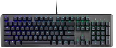 Cooler Master CK550 Gaming Mechanical Keyboard with RGB Backlighting, Brushed Aluminum Design, floating keycaps, On-the-Fly Controls, and Hybrid Key Rollover, Red Mechanical Switch | CK-550-GKGR1-US