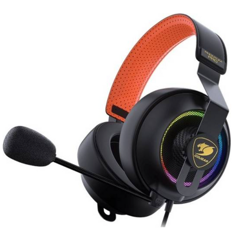 Cougar Phontom Pro Stereo Gaming Headset with 53mm Driver and 7.1 Virtual Surround, 9.7 Unidirectional Cardioid Microphone | CG-HS-PHONTUM-PRO-BLK