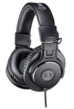 Audio-Technica ATH-M30x Professional Studio Monitor Headphones, With Convenient single-side cable exit, Collapsible for space-saving portability, Circumaural design, Black | ATH-M30x