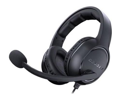 Cougar HX330 - 9.7mm Noise Cancellation, 3.5mm Jack (Analog), Frequency Response 20Hz-20kHz, Mic Sensitivity 1kHz -50dB±3%, Gaming Headphones - Black | CG-HS-HX330-BLK