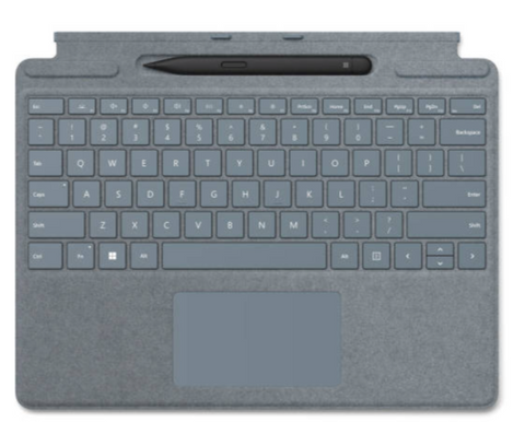 Microsoft Surface Pro Signature Keyboard & Slim Pen, TRA - UAE Stock, English Arabic Layout, Ice Blue | 8X6-00054