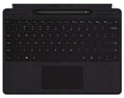 Microsoft Surface Pro X Signature Keyboard with Slim Pen Bundle, Full QWERTY, For Surface Pro X Only, English, Black | QSW-00001