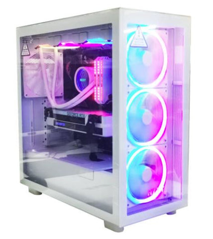 Winter White High-End Gaming PC - Intel i7 12700KF, Nvidia RTX 3080 OC Edition, 32GB RAM 5600Mhz DDR5, 1TB SSD Gen4, 1000W PSU Gold Rated, 360MM Liquid Cooler