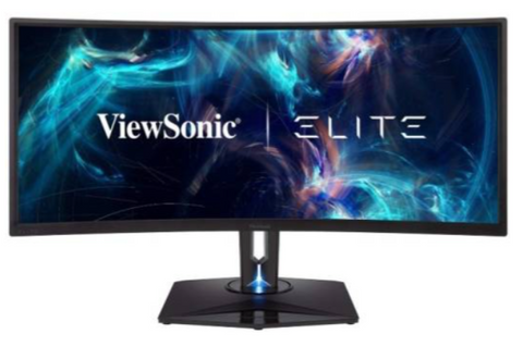 Viewsonic XG350R-C 35 inch Display, MVA Panel, 3440 x 1440 Resolution, 100 Hz refresh rate, 3ms response time, Elite RGB, 1800R curvature, AMD Freesync, 2xHDMI, 1xDP
