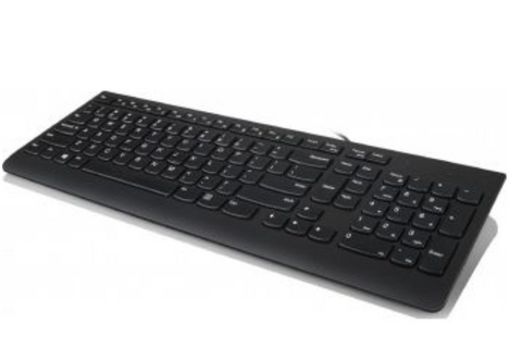 Lenovo 300 USB Keyboard, Ergonomic Design, Concaved Key Caps, 10% to 90% RH Humidity, English Arabic, Black | GX30M39656