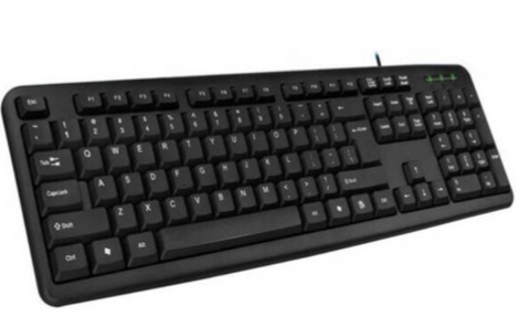 Crystal Portable USB Wired Keyboard, English Layout, All Day Comfort, For Computer / Desktop, Compatible with Windows 7 / 8 / 10, Black | CY-K11