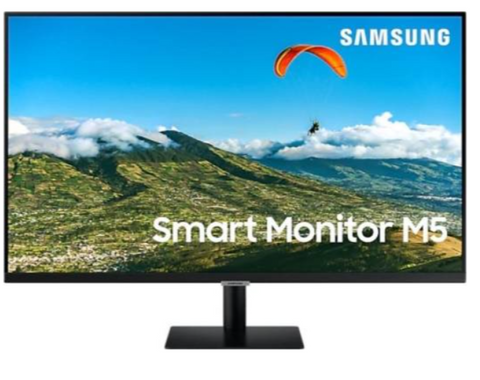 SAMSUNG 32-inch M5 Smart Monitor with Mobile Connectivity, FHD, Remote Access, Office 365 , Black | LS32AM500NMXUE