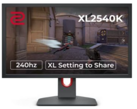 BenQ Zowie XL2540K 24.5'' TN Gaming Monitor, 240Hz Refresh Rate, 16:9 Aspect Ratio, Smaller Base, Flexible Height & Tilt Adjustment, XL Setting to Share, HDMI, Displayport, Black | XL2540K
