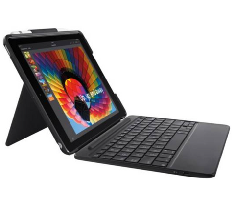 Logitech Slim Combo Case With Detachable Backlit Bluetooth Keyboard For iPad 5th & 6th Gen (UK Version) - Black | 920-009047