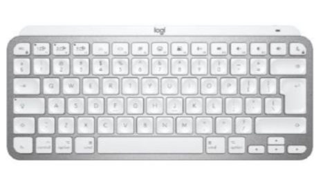 Logitech MX Keys Mini Mac Keyboard, Wireless + Bluetooth, Qwerty US International, LED Backlight, Gray | 920-010526