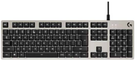 Logitech G413 Mechanical Gaming Keyboard Romer-G with USB Pass-Through - Silver, US International Layout | 920-008476