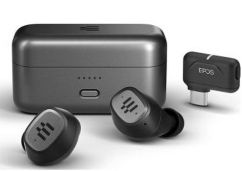 Sennheiser EPOS GTW 270 Hybrid in-Ear Wireless Gaming Earbuds, with Low Latency Dongle for On The Go Gaming on Nintendo Switch, Mobile Phones PC and PS5, Android Compatible, Black/Grey | 1000230