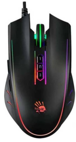Bloody P81s RGB Animation Gaming Mouse, High Precise 8000 CPI, 2000 Hz Report Rate, Metal X'Glide Armor Boot, Light Strike Technology, Black | P81s
