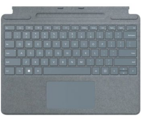 Microsoft Surface Pro Signature Type Cover Keyboard, Compatible with Pro 8, English Layout, Ice Blue | 8XB-00041