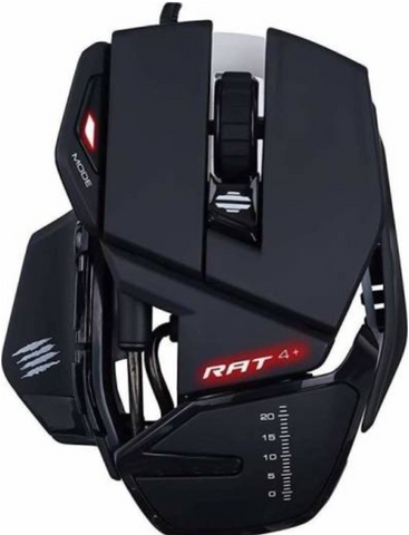 MadCatz R.A.T. 4+ Optical Gaming Mouse - Black | MR03MCINBL000-0